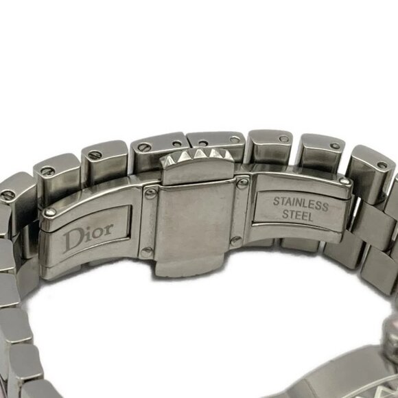 DIOR/ChristianDior Crystal Silver Pink Women's Wrist Watch 532-080425 - Picture 5 of 6
